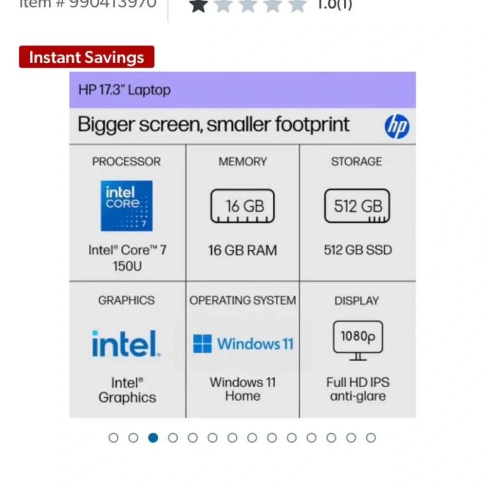 HP Envy 17.3” laptop intel core i7 16g RAM